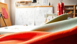 Punta di Roma stof met unieke textuur en kleur, perfect voor modeontwerpen.