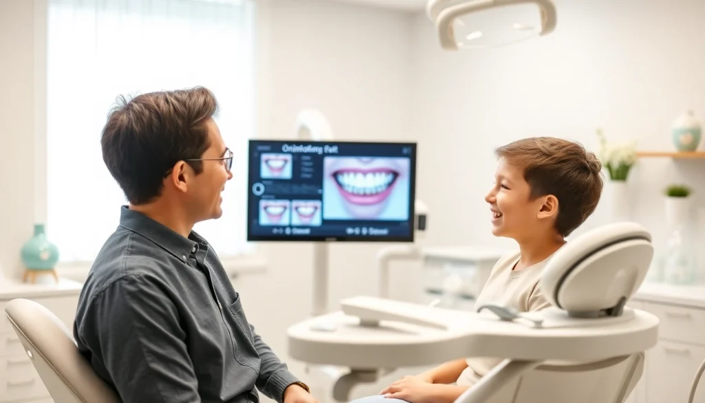 Engaging orthodontist consultation in Myrtle Beach, highlighting patient interaction and care.
