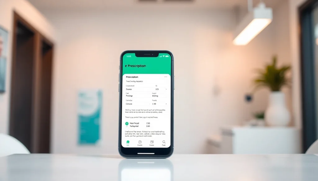Engaging interface of eprescription apps for android on a smartphone in a medical setting.